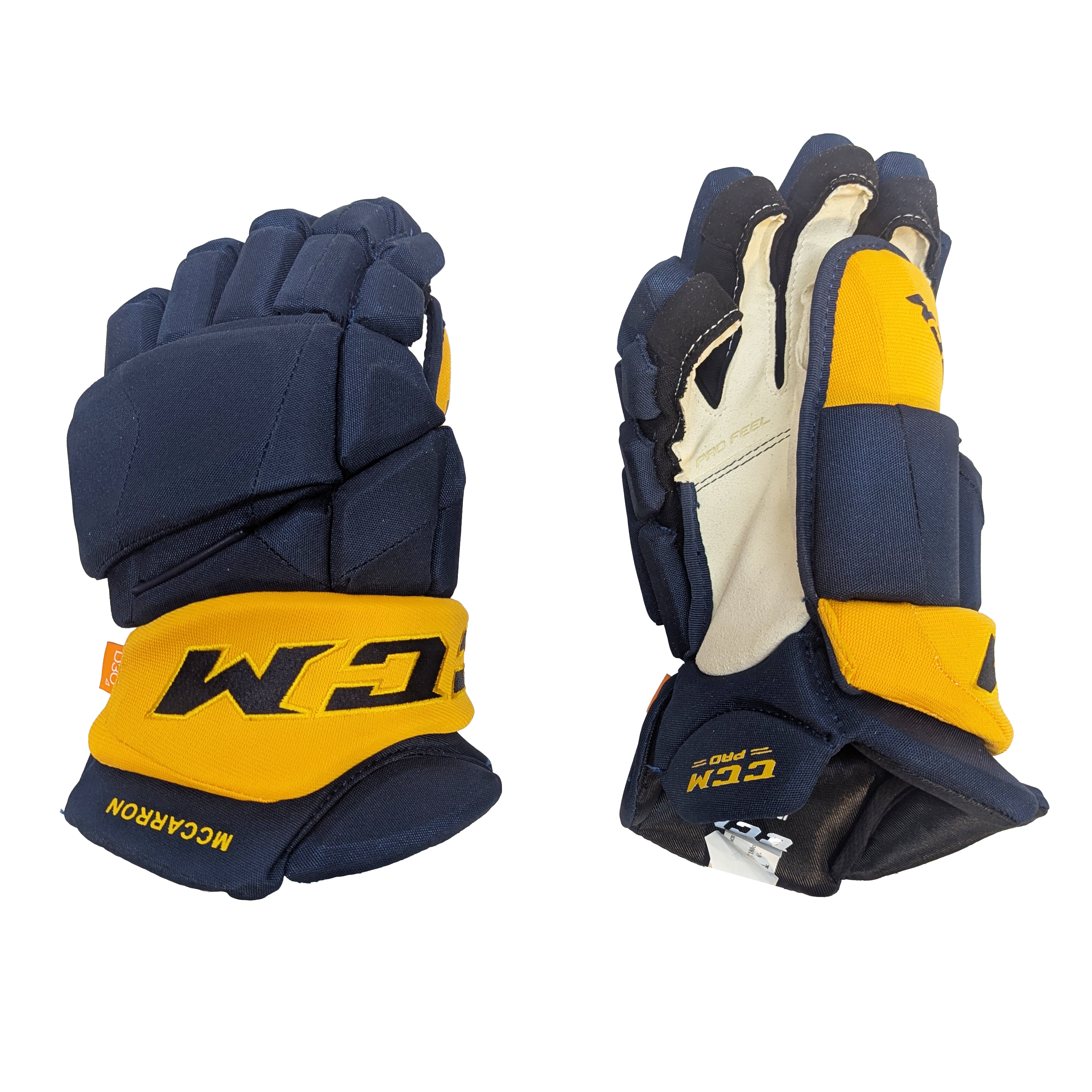 CCM HGJSPP - Gant NHL Pro Stock - Michael McCarron (bleu marine/jaune)